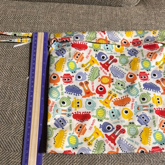 Little Monster Dry Wet Bag Children's Swim Diaper Waterproof Zipper Pouch - Picture 2 of 11